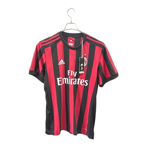 ACミラン (エーシーミラン) 2017-2018シーズン ホーム サッカーユニフォーム AZ7069 メンズ SIZE L ブラック×レッド