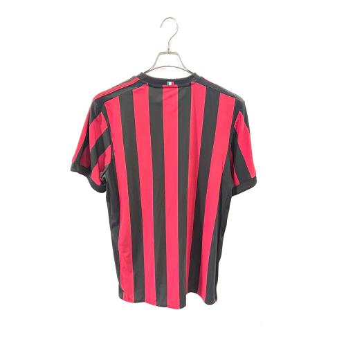 ACミラン (エーシーミラン) 2017-2018シーズン ホーム サッカーユニフォーム AZ7069 メンズ SIZE L ブラック×レッド