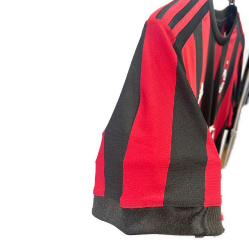 ACミラン (エーシーミラン) 2017-2018シーズン ホーム サッカーユニフォーム AZ7069 メンズ SIZE L ブラック×レッド