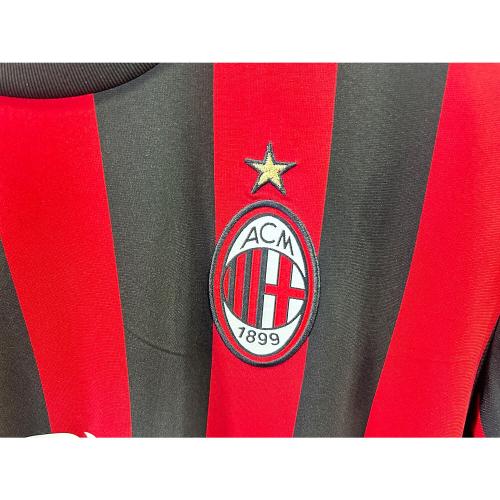 ACミラン (エーシーミラン) 2017-2018シーズン ホーム サッカーユニフォーム AZ7069 メンズ SIZE L ブラック×レッド