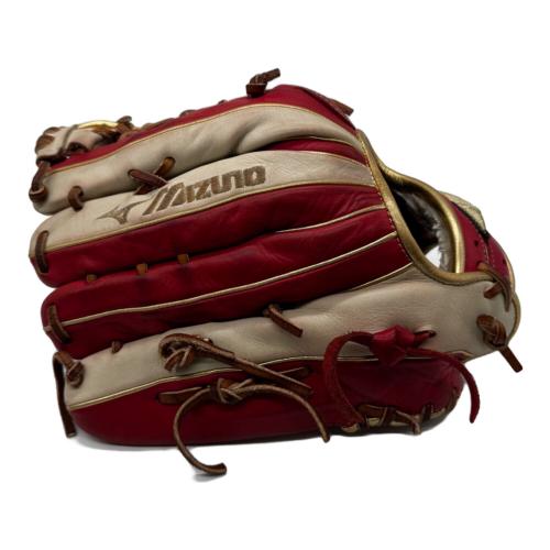 MIZUNO (ミズノ) 軟式グローブ 約31cm ホワイトxレッド GLOBALELITE 内野用 1AJGR29305