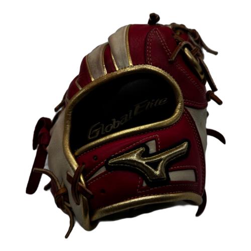 MIZUNO (ミズノ) 軟式グローブ 約31cm ホワイトxレッド GLOBALELITE 内野用 1AJGR29305