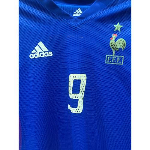フランス代表 (フランスダイヒョウ) サッカーユニフォーム メンズ SIZE XXO ブルー 【9】ジブリル・シセ 2002シーズン ホーム