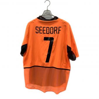オランダ代表 (オランダダイヒョウ) サッカーユニフォーム メンズ SIZE L オレンジ 【7】クラレンス・セードルフ 2002シーズン ホーム