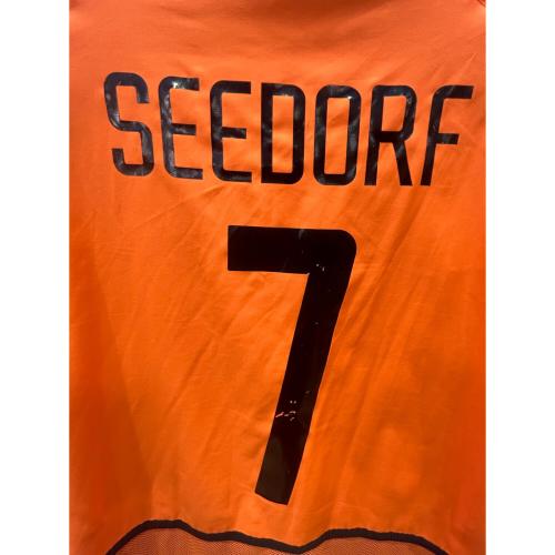 オランダ代表 (オランダダイヒョウ) サッカーユニフォーム メンズ SIZE L オレンジ 【7】クラレンス・セードルフ 2002シーズン ホーム