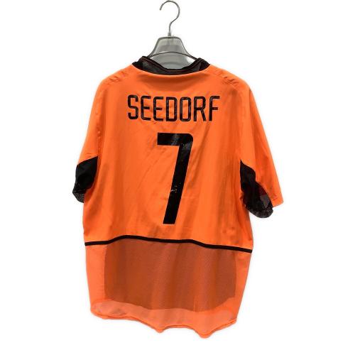 オランダ代表 (オランダダイヒョウ) サッカーユニフォーム メンズ SIZE L オレンジ 【7】クラレンス・セードルフ 2002シーズン ホーム