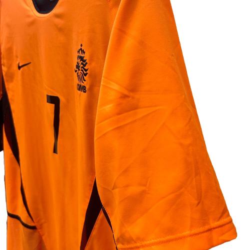 オランダ代表 (オランダダイヒョウ) サッカーユニフォーム メンズ SIZE L オレンジ 【7】クラレンス・セードルフ 2002シーズン ホーム