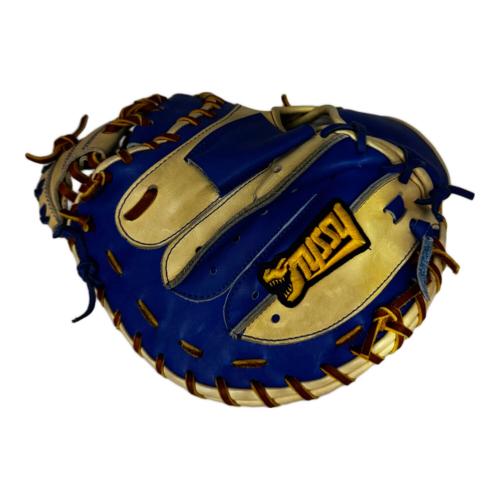 TYSSY CRAFT 軟式グローブ 約31.5cm ブルー×キャメル 湯もみ加工済み キャッチャーミット CM02SW