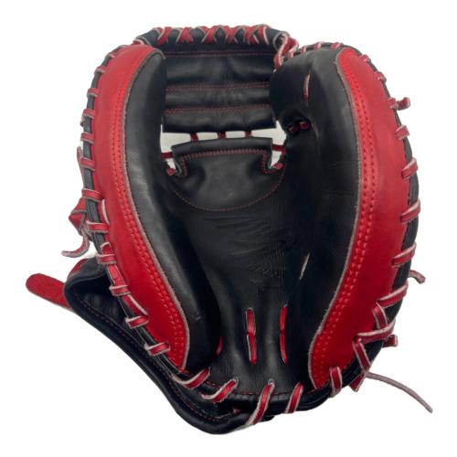 MIZUNO (ミズノ) 軟式グローブ 約32.5cm レッド×ブラック オーダーグローブ キャッチャーミット