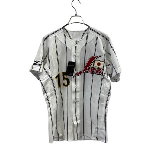 日本代表 (ニホンダイヒョウ) 応援グッズ SIZE L ホワイト×ネイビー 【15】田中 将大 @ 2008年北京五輪 侍ジャパン ユニフォーム ホーム プロ仕様モデル 52MW-77791