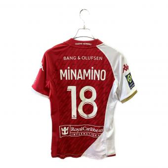 ASモナコ サッカーユニフォーム メンズ SIZE S レッド 【18】南野 拓実 2024-2025シーズン ホーム