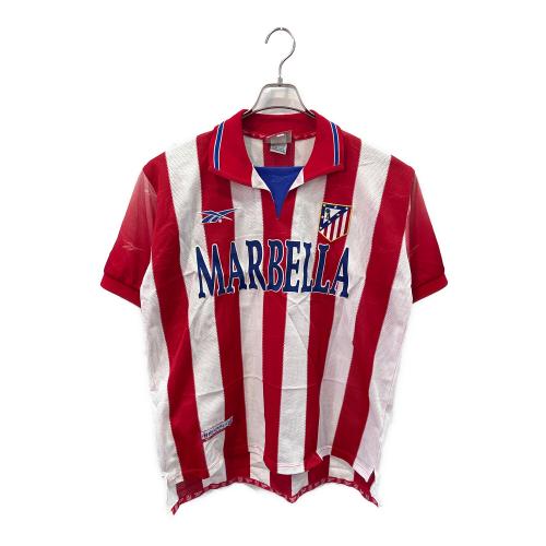 アトレティコ・マドリード サッカーユニフォーム メンズ SIZE L レッド×ホワイト 1998-1999シーズン ホーム