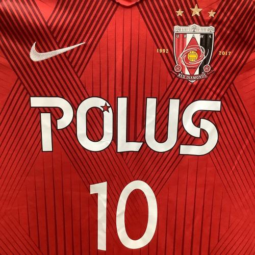 浦和レッズ (ウラワレッズ) 【10】柏木陽介・2017シーズン・ホーム サッカーユニフォーム 838889-611 メンズ SIZE M レッド