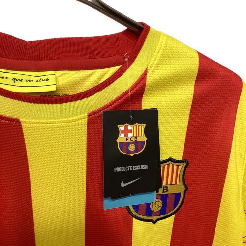 FCバルセロナ サッカーユニフォーム メンズ SIZE M レッドxイエロー 2013‐14シーズン・アウェイ 532823-703