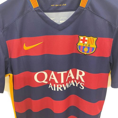 FCバルセロナ サッカーユニフォーム メンズ SIZE M レッドxブルー 【9】ルイススアレス・2015-16シーズン・ホーム 658794-422