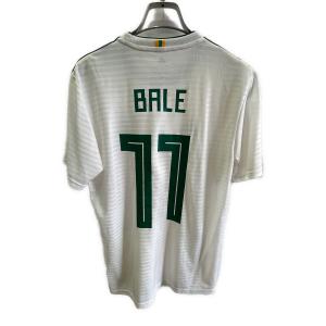 adidas (アディダス) サッカーユニフォーム メンズ SIZE L ホワイト×グリーン ウェールズ代表 2018 ユニフォーム アウェイ 半袖 レプリカ ＃11ギャレス・ベイル BP9989