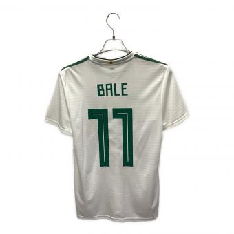 adidas (アディダス) サッカーユニフォーム メンズ SIZE L ホワイト×グリーン ウェールズ代表 2018 ユニフォーム アウェイ 半袖 レプリカ ＃11ギャレス・ベイル BP9989