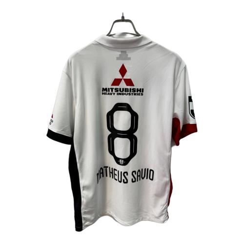 浦和レッズ (ウラワレッズ) サッカーユニフォーム メンズ SIZE XL ホワイト 【8】マテウス・サヴィオ・2025シーズン・アウェイ HJ1422-100