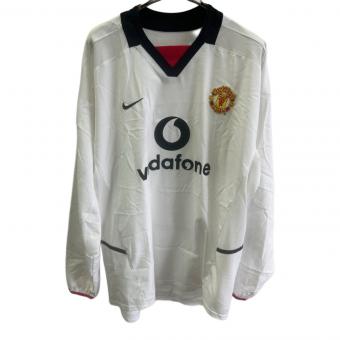 マンチェスターユナイテッド サッカーユニフォーム メンズ SIZE L ホワイト 2002‐2003シーズン・アウェイ・長袖
