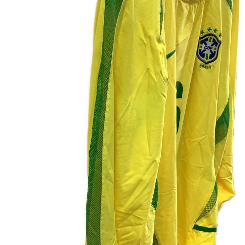 ブラジル代表 サッカーユニフォーム メンズ SIZE L イエロー 【6】ロベルト・カルロス・2002シーズン・ホーム・長袖 182285
