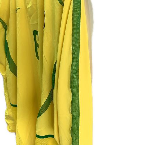 ブラジル代表 サッカーユニフォーム メンズ SIZE L イエロー 【6】ロベルト・カルロス・2002シーズン・ホーム・長袖 182285
