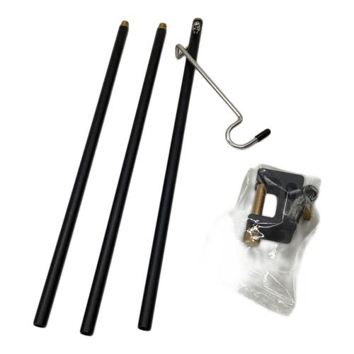 ALDEBARAN (アルデバラン) ランタンスタンド 別売り追加ポール・スチールペグ・コネクター付 ブラック エッジスタンド