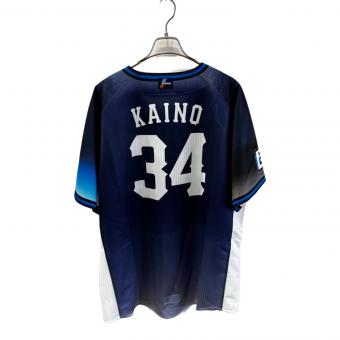 埼玉西武ライオンズ (サイタマセイブライオンズ) 応援グッズ SIZE XL ホワイト×ネイビー 【34】甲斐野 央 @ ユニフォーム オーセンティック