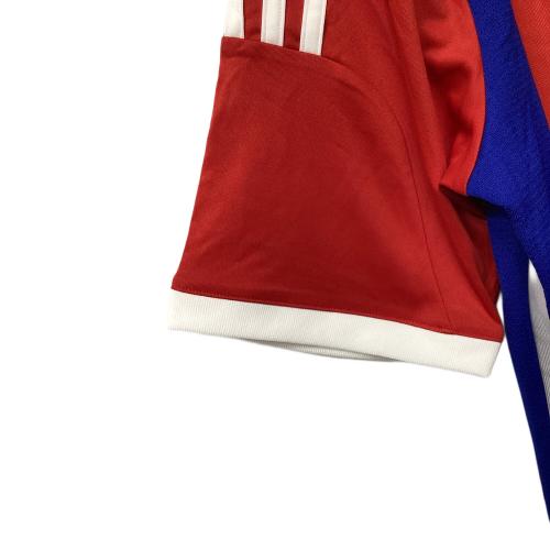 バイエルン・ミュンヘン サッカーユニフォーム メンズ SIZE O ブルー×レッド タグ・チャンピオンバッチ付 2014-2015シーズン ホーム F48499