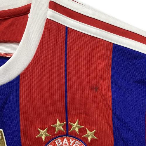 バイエルン・ミュンヘン サッカーユニフォーム メンズ SIZE O ブルー×レッド タグ・チャンピオンバッチ付 2014-2015シーズン ホーム F48499