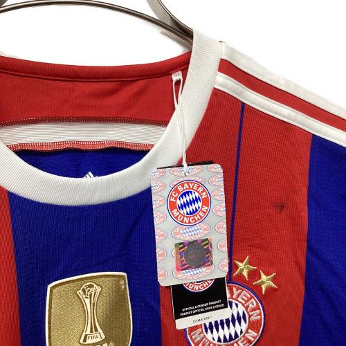 バイエルン・ミュンヘン サッカーユニフォーム メンズ SIZE O ブルー×レッド タグ・チャンピオンバッチ付 2014-2015シーズン ホーム F48499
