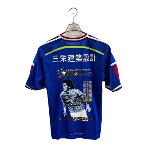 横浜F・マリノス (ヨコハマエフマリノス) サッカーユニフォーム メンズ SIZE L ブルー 中澤佑二氏J1リーグ通算450試合出場記念プリントユニフォーム F42439