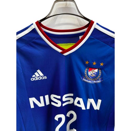 横浜F・マリノス (ヨコハマエフマリノス) サッカーユニフォーム メンズ SIZE L ブルー 中澤佑二氏J1リーグ通算450試合出場記念プリントユニフォーム F42439