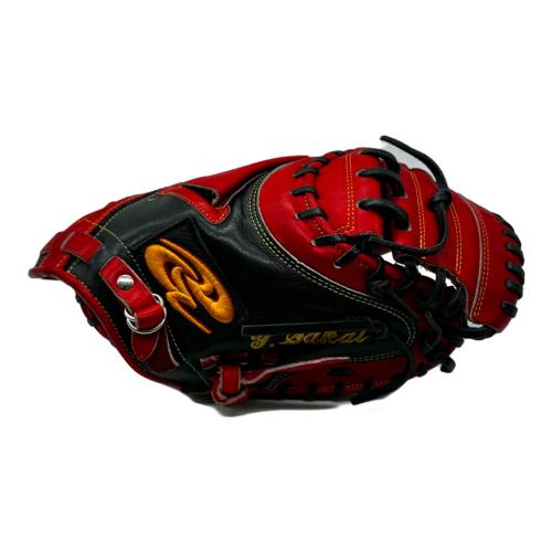 Donaiya (ドナイヤ) 軟式グローブ 約30cm レッド×ブラック グラブケース付 キャッチャーミット
