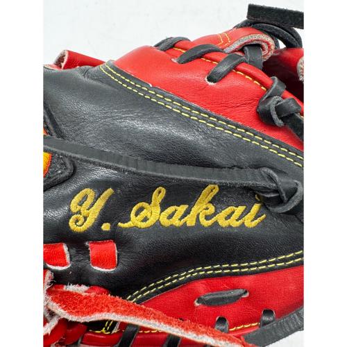 Donaiya (ドナイヤ) 軟式グローブ 約30cm レッド×ブラック グラブケース付 キャッチャーミット