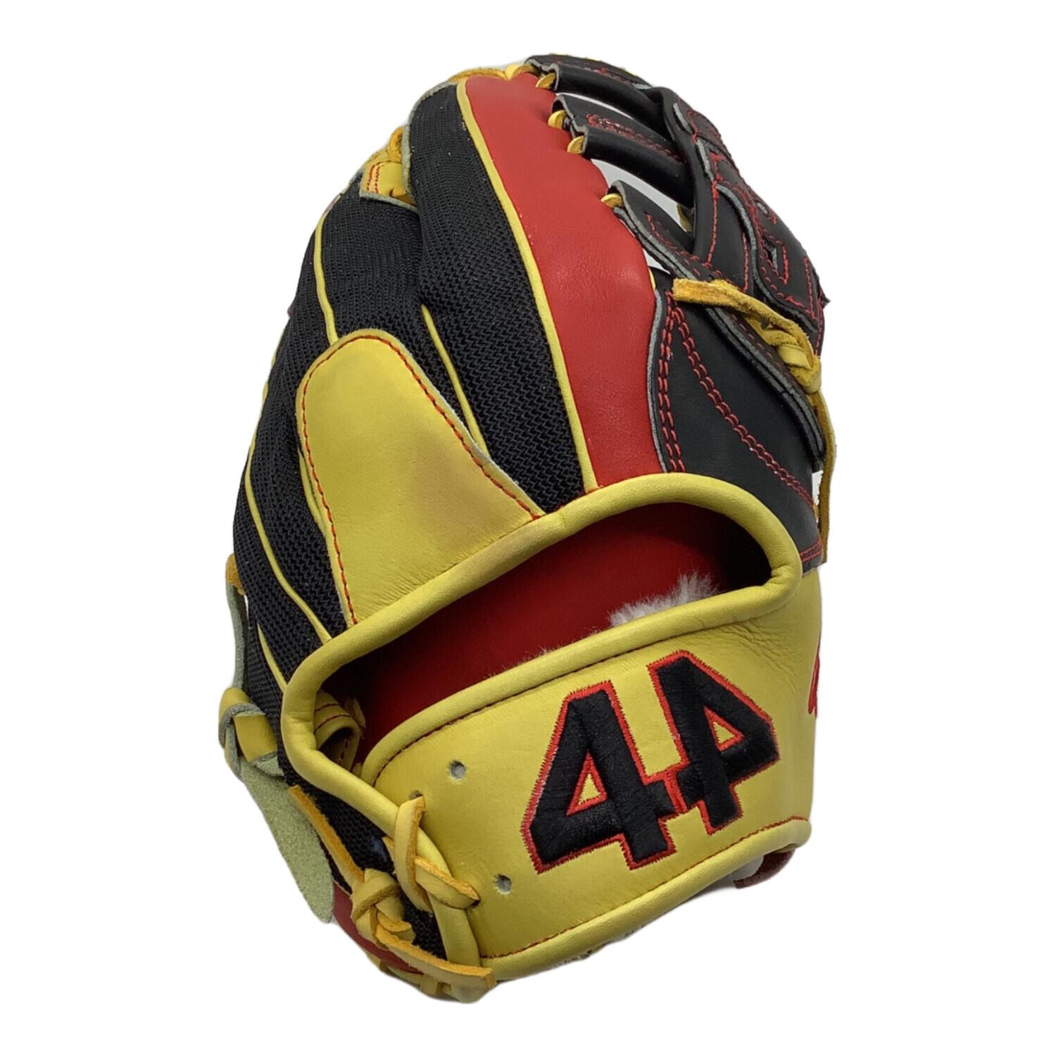 44 (フォーティーフォー) 硬式グローブ 約32cm ブラック×イエロー