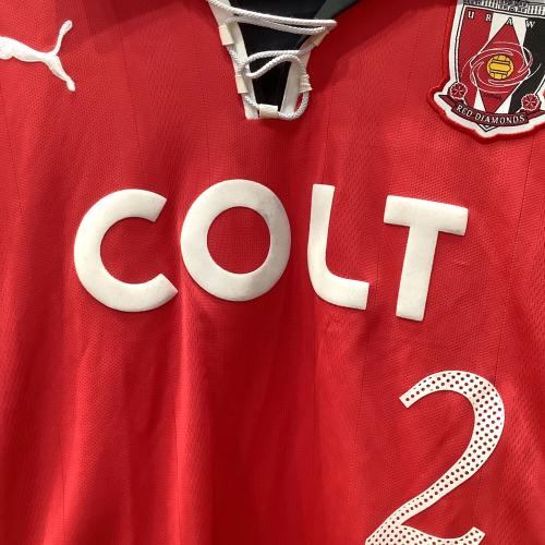 浦和レッズ (ウラワレッズ) サッカーユニフォーム メンズ SIZE XO レッド 【2】坪井 慶介 2003シーズン ホーム