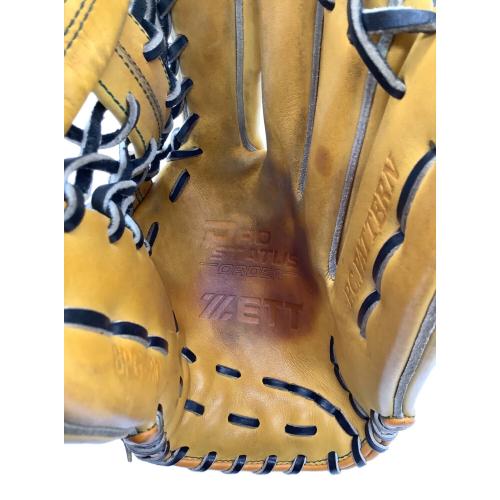 ZETT (ゼット) 硬式グローブ 約32.5cm イエロー BPG-PRO PRO STATUS ORDER 外野用