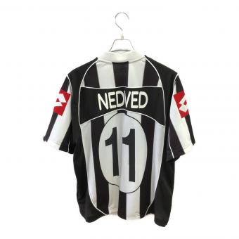 ユベントス サッカーユニフォーム メンズ SIZE L ブラックxホワイト 【11】パベル・ネドベド・02-03シーズン・ホーム