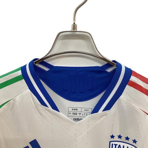 adidas (アディダス) サッカーユニフォーム メンズ SIZE XL ホワイト×ブルー イタリア代表 2024 アウェイ オーセンティックユニフォーム IN0659
