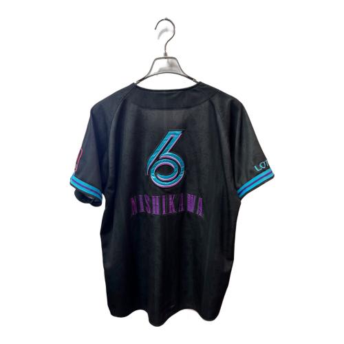 千葉ロッテマリーンズ (チバロッテマリーンズ) 応援グッズ SIZE L ブラック MIZUNO ユニフォーム 西川史礁【6】  ブラックサマーウィーク 2025