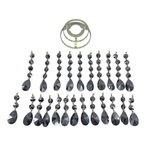 802 PRODUCTS (ハチオウジプロダクツ) ランタンアクセサリー 60'sクリスタルシャンデリアシェード ブラックゴールド