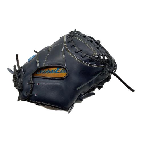 MIZUNO (ミズノ) 軟式グローブ 約32cm ネイビー×イエロー グローバルエリートオーダー キャッチャーミット