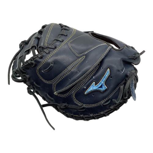 MIZUNO (ミズノ) 軟式グローブ 約32cm ネイビー×イエロー グローバルエリートオーダー キャッチャーミット