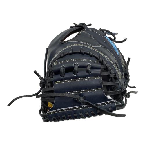 MIZUNO (ミズノ) 軟式グローブ 約32cm ネイビー×イエロー グローバルエリートオーダー キャッチャーミット