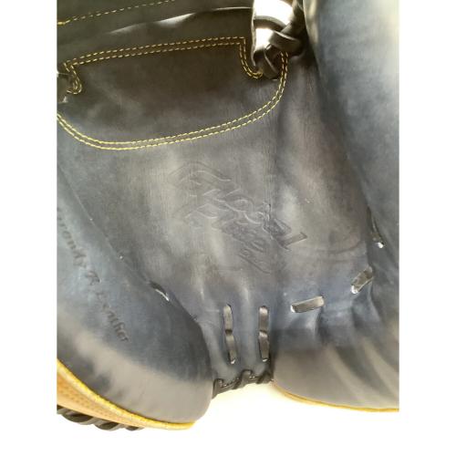 MIZUNO (ミズノ) 軟式グローブ 約32cm ネイビー×イエロー グローバルエリートオーダー キャッチャーミット