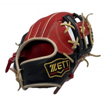 ZETT (ゼット) 軟式グローブ 約28cm レッド×ブラック 今宮健太選手タイプ プロステイタス 内野用 BRGB32260