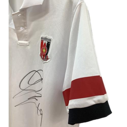 浦和レッズ (ウラワレッズ) プラクティスポロシャツ 応援グッズ ※サイン証明無 XLサイズ ホワイト