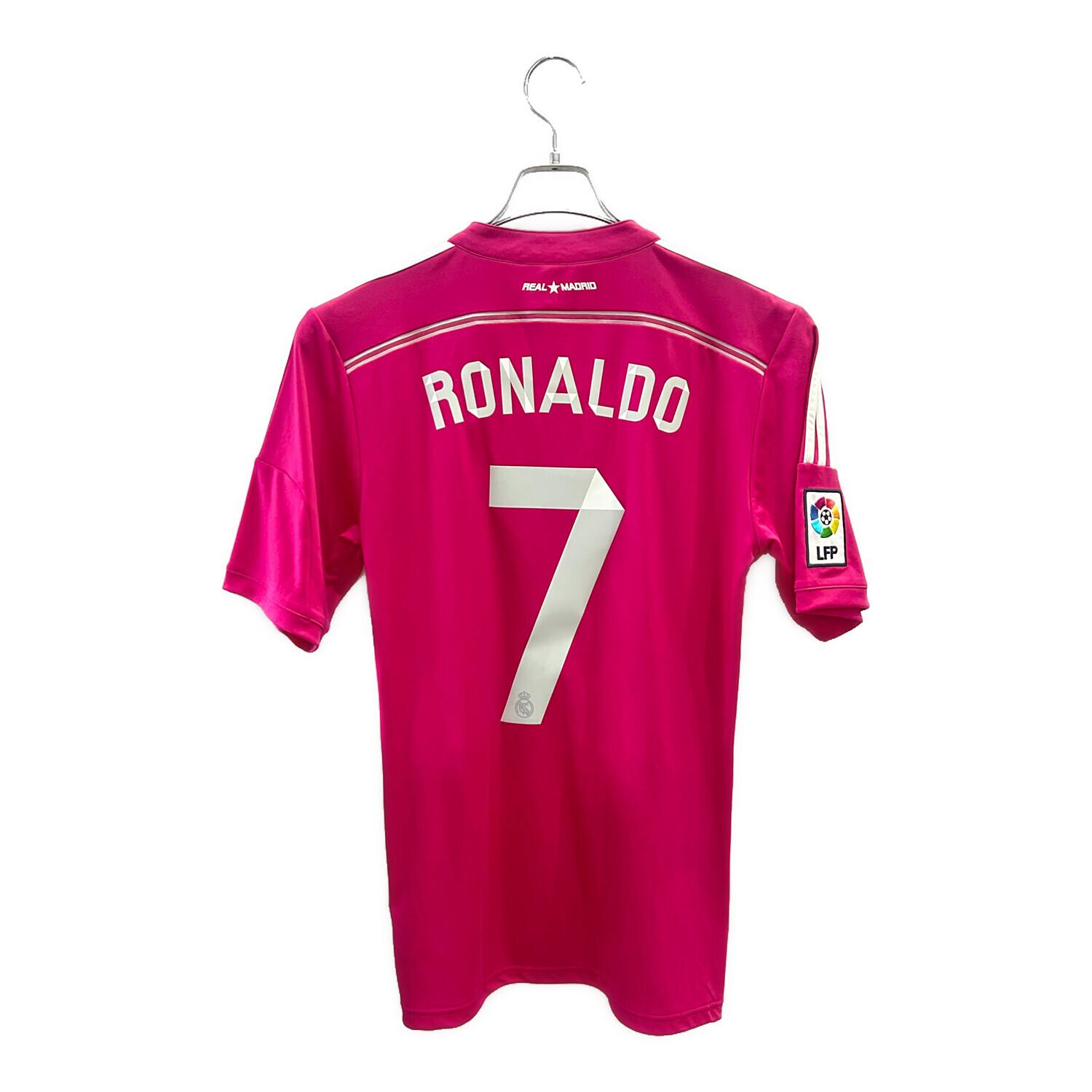 【美品】レアルマドリード クリロナ 14/15シーズン ユニフォーム Lサイズ レアル・マドリード サッカーユニフォーム メンズ SIZE L ピンク