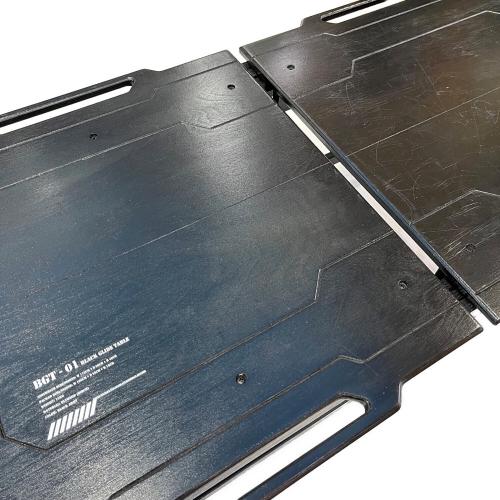 BlackishGear(ブラキッシュギア)  アウトドアテーブル BGT-01 幅100-175cm×奥行き49cm×高さ43cm ブラック ブラックグライドテーブル