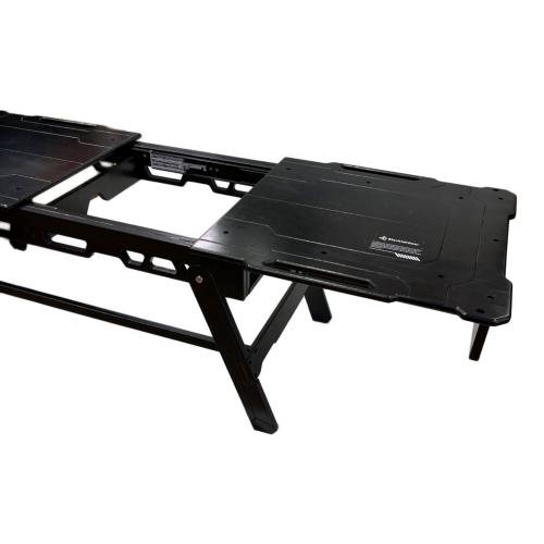 BlackishGear(ブラキッシュギア)  アウトドアテーブル BGT-01 幅100-175cm×奥行き49cm×高さ43cm ブラック ブラックグライドテーブル